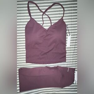 Paragon Fitwear RecStretch Sculptseam Plus Leg and Studio Top in Cherry Cola SzM